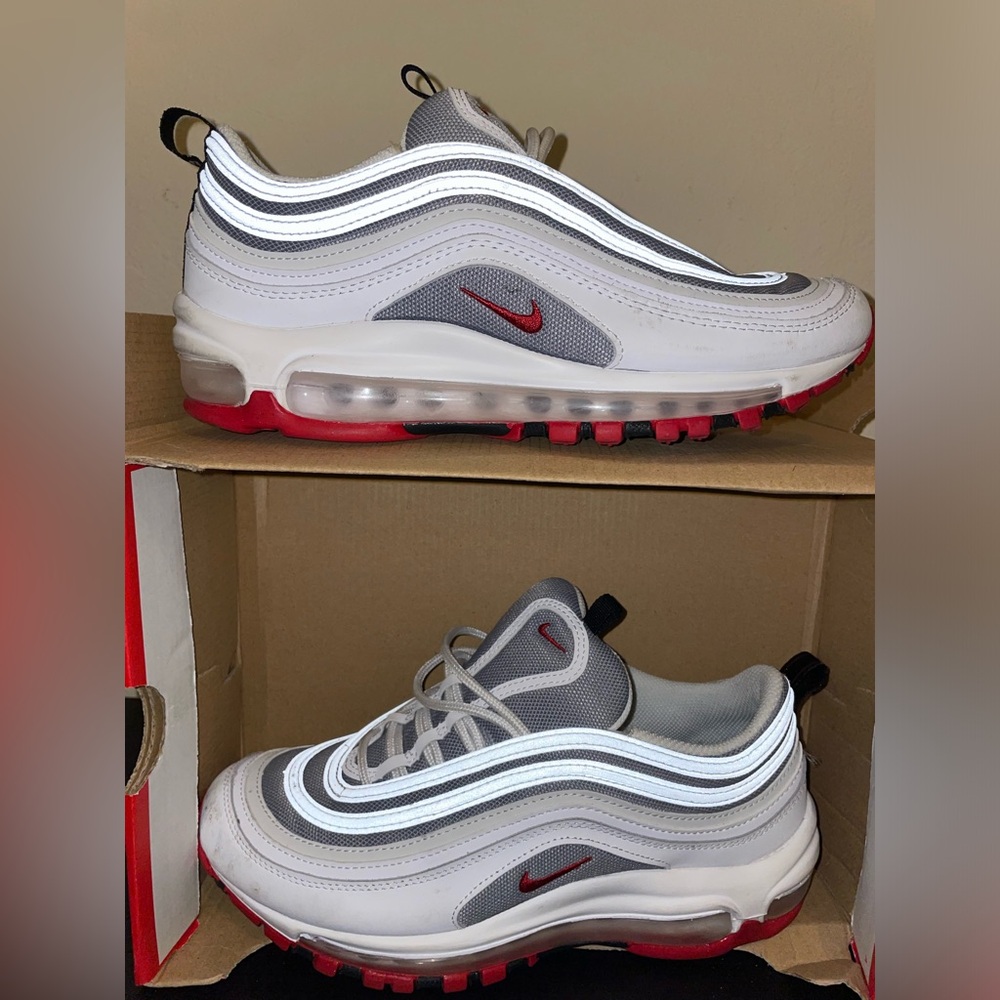 Nike Air Max 97 (gs) white/varsity red 7Y US